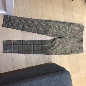 Zara straight checked pants